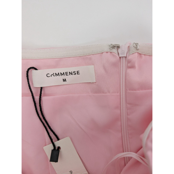 NWT Commense Satin Sleeveless Mini Dress Pink Sz M Formal Feminine Coquette - Picture 6 of 11